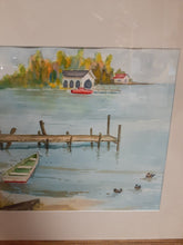 Load image into Gallery viewer, Watercolor Painting - Boathouse/Dock (29.25&quot; x 23&quot;)
