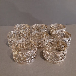 Set of 8 Metal Napkin Rings