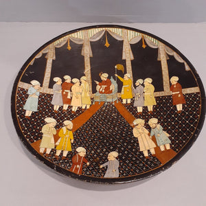 Hand Painted Wood Wall Hanging Plate, India