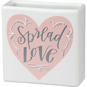 NEW Square Vase - Spread Love - 38732