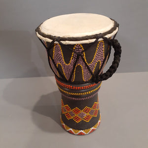 African Djembe Hand Drum, Hand Painted