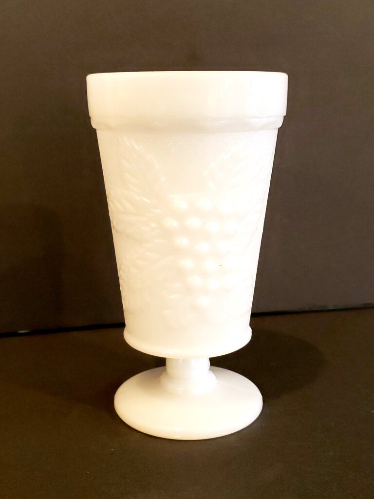VINTAGE Milk Glass Pedestal Vase