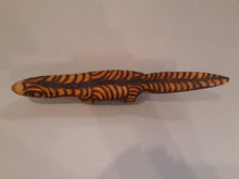 Load image into Gallery viewer, Aboriginal Burnt Wood Incised Lizard - 9.5&quot;

