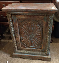 Load image into Gallery viewer, One of a Kind Reclaimed Cabinet with Single Hand Carved Door - 51/1
