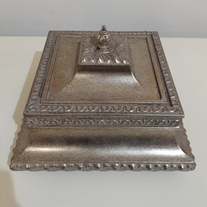 NEW - Silver Metallic Decorative Box