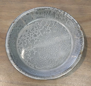 Vintage Gray Graniteware Pie Plate