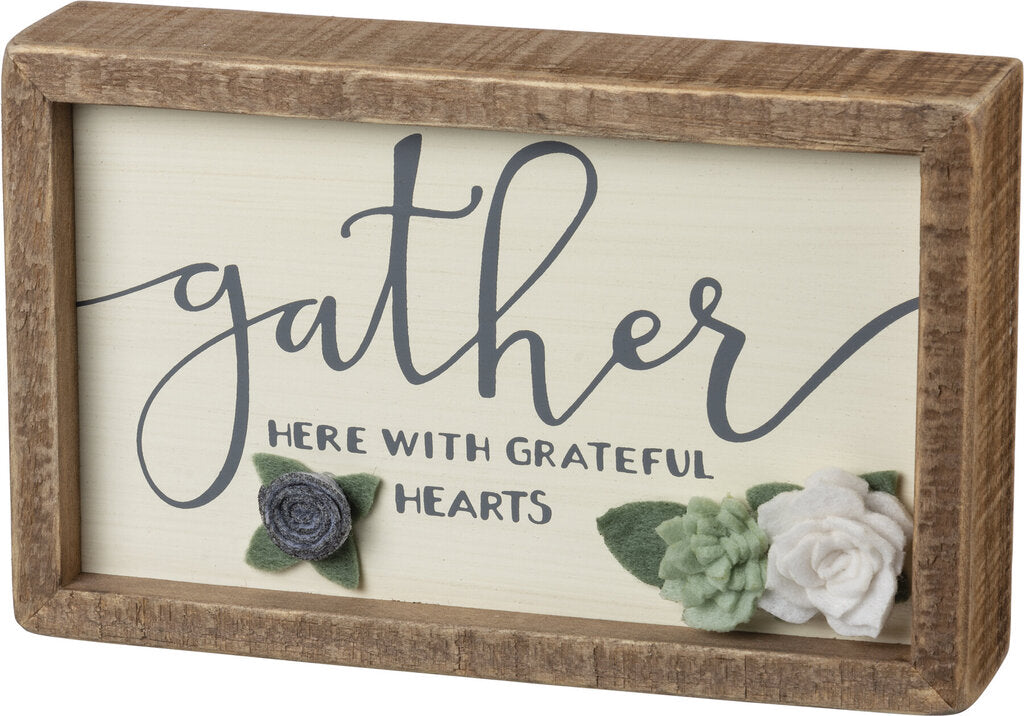 NEW Inset Box Sign - Gather Here - 100655