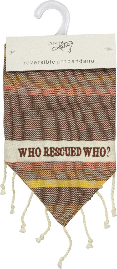 NEW Lg Collar Bandana - Rescued - 104682