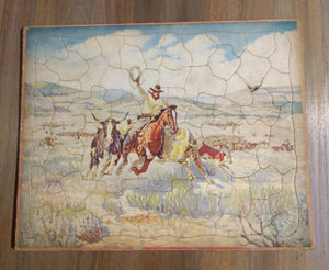 Vintage Cowboy Tray Puzzle