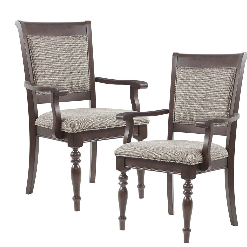 NEW Pair of Beckett Upholstered Dining Armchairs