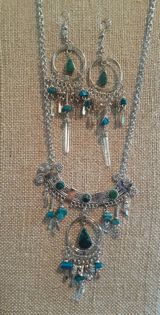 Dreamcatcher Necklace & Earrings Set