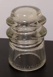 Vintage Glass Insulator - Armstrong - Clear