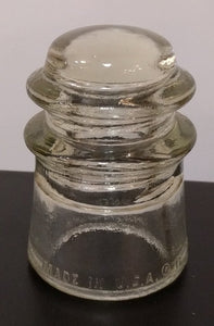 Vintage Glass Insulator - Armstrong - Clear