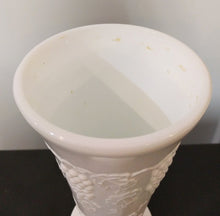 Load image into Gallery viewer, 7.5&quot; Milk Glass Vase - Grapes &amp; Leaves

