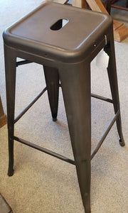 NEW Heavy Duty GunMetal Tolix Backless Bar Stool