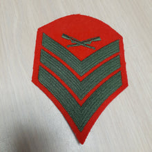 Load image into Gallery viewer, USMC Crossed Rifles Sergeant Patch Red/Green
