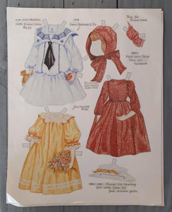 SET 3-Pc Vintage Angel Apple Blossom Paper Doll & Outfits