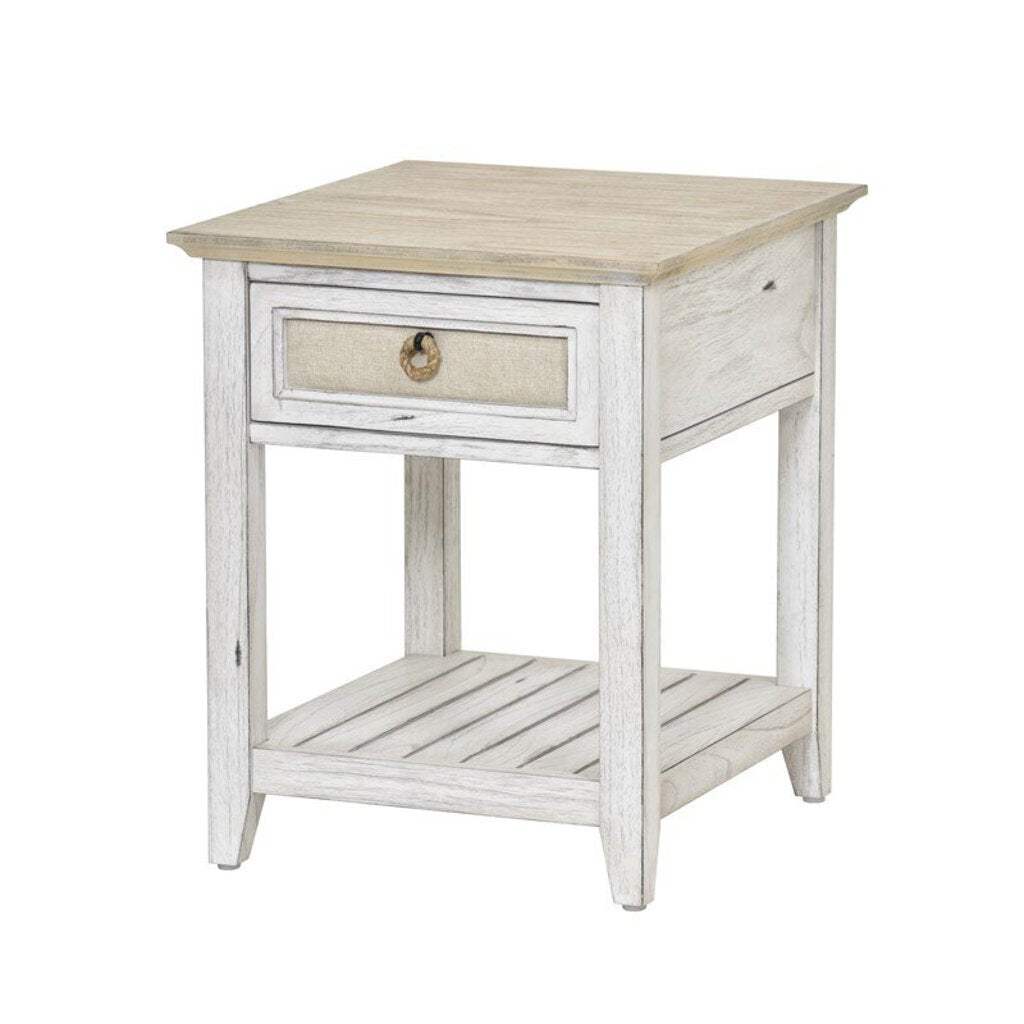 NEW Captiva Island End Table - Beach Sand & Weathered White