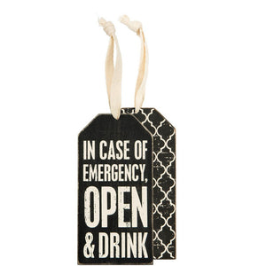 NEW Bottle Tag - Open & Drink - 28558