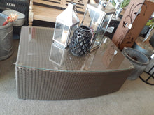 Load image into Gallery viewer, NEW Outdoor Wicker Coffee Table w/ Glass Top
