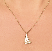 Load image into Gallery viewer, NEW Gold Sailboat Necklace 30010
