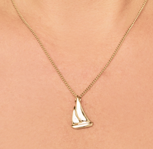 NEW Gold Sailboat Necklace 30010