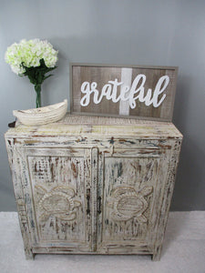NEW Whitewashed Reclaimed Wood 2 Door Cabinet with Turtles MDA-SC-05
