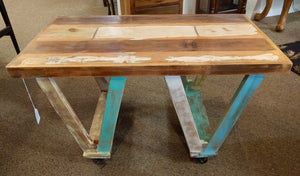 NEW Reclaimed Wood Coffee Table on Wheels MDA-20-306