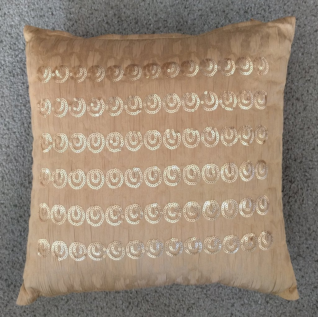NEW Gold Sequined Pillow