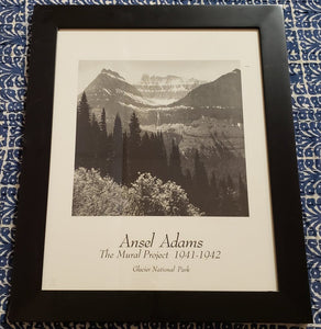 Framed "Glacier National Park" Print by Ansel Adams