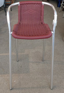 NEW Outdoor Wicker Red Bar Stool with Arms
