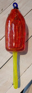 NEW Large Red Glass Buoy Ornament