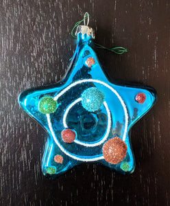NEW Glass Ornament - Blue Star