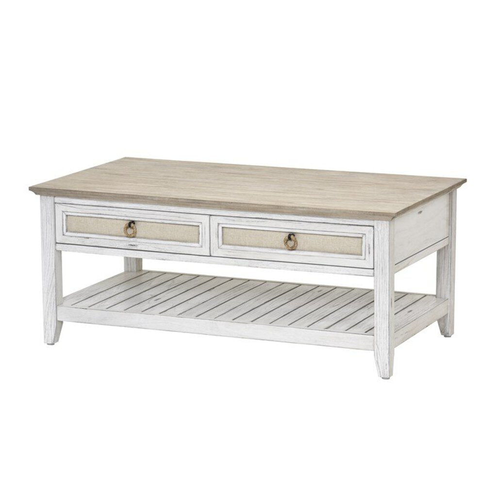 NEW Captiva Island Coffee Table - Beach Sand & Weathered White