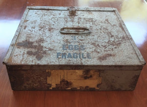 Vintage Metal Protecto Egg Crate with Dividers - 3 Dozen