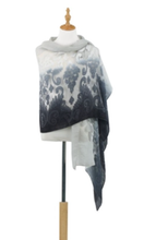 Load image into Gallery viewer, NEW Damask Sheer Shawl - Black and Grey 1004290124
