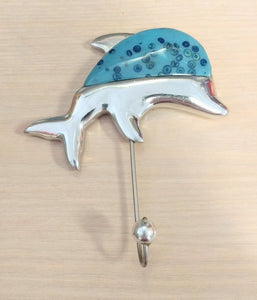 NEW Aluminum Magnet with Key Hook - Dolphin
