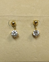 Load image into Gallery viewer, Crystal &amp; Gold Dangle Earrings
