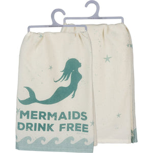 NEW Dish Towel - Mermaids Drink Free - 38438