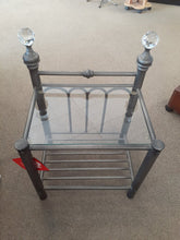 Load image into Gallery viewer, NEW Glass &amp; Metal Two Tier Accent Table
