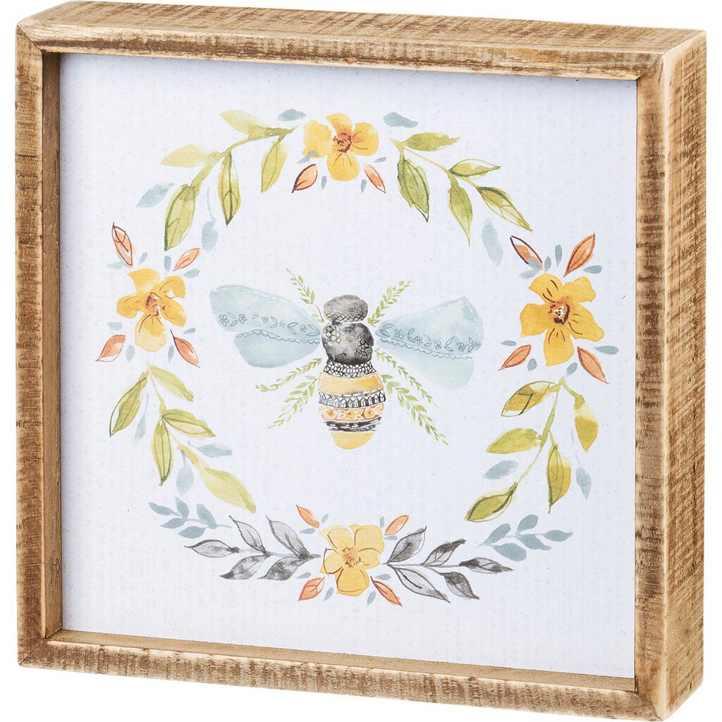 NEW Inset Box Sign - Bee - 133236