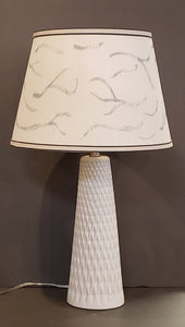 White Ceramic Table Lamp with Shade