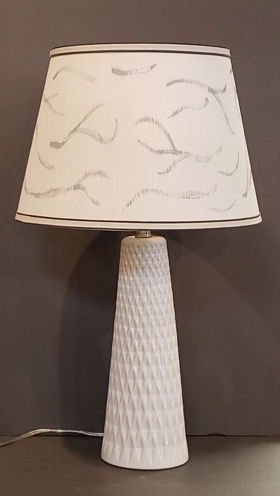 White Ceramic Table Lamp with Shade