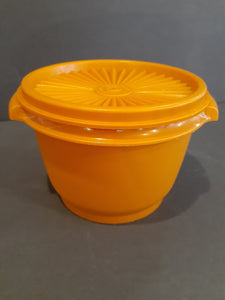 VINTAGE Harvest Orange Tupperware Bowl with Lid 886-20
