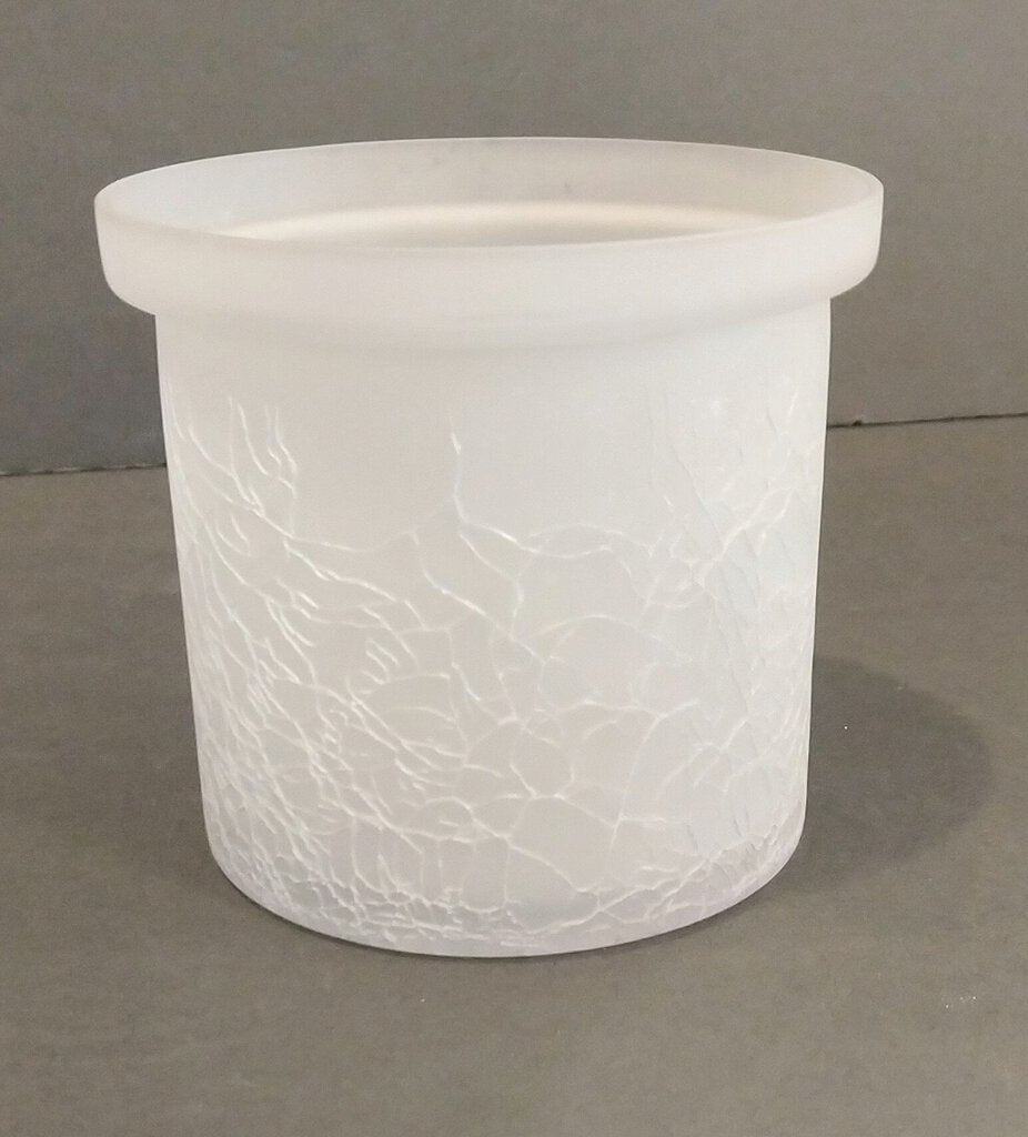 NEW Frosted Crackle Glass Votive Candle Holder - 1532