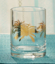 Load image into Gallery viewer, NEW Set of 4 Gold Palm Tree Glasses - 671119

