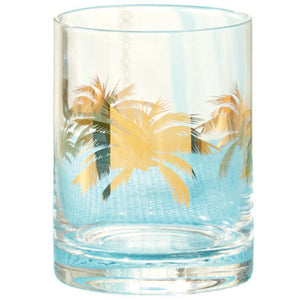 NEW Set of 4 Gold Palm Tree Glasses - 671119