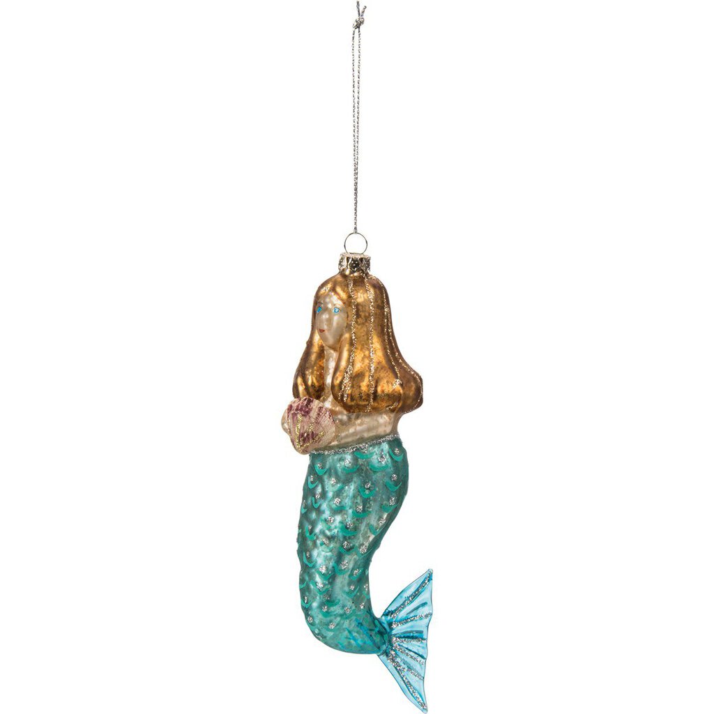 NEW Glass Ornament - Mermaid - 29355