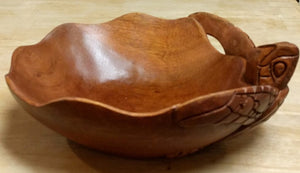 NEW Acacia Wood Carved Turtle Bowl TB30S