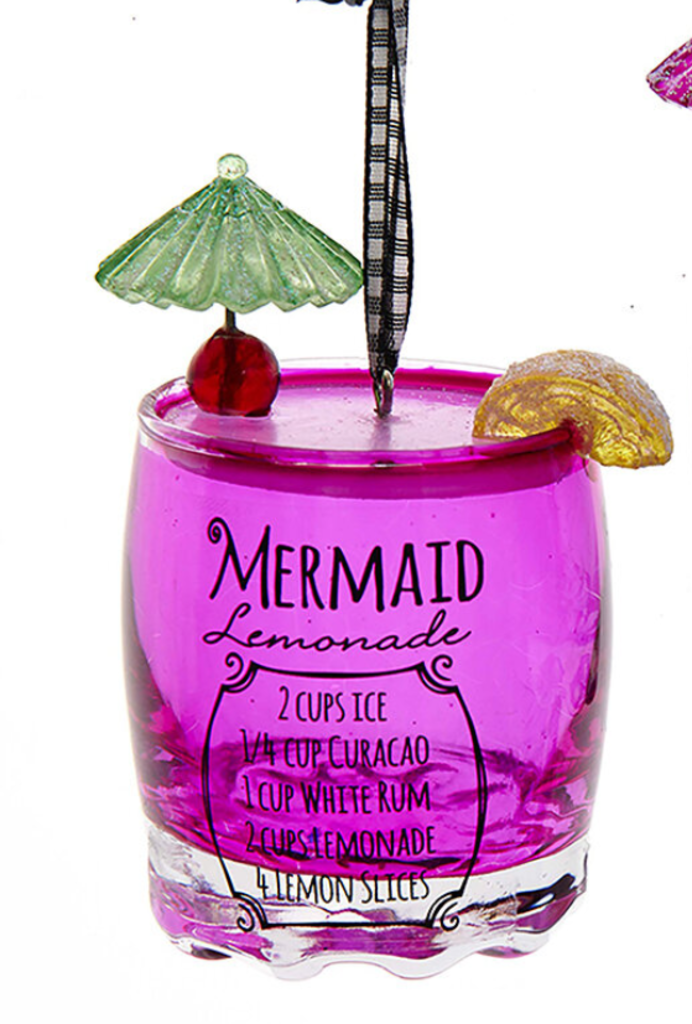NEW Kurt Adler Christmas Ornament - Mermaid Lemonade Pink